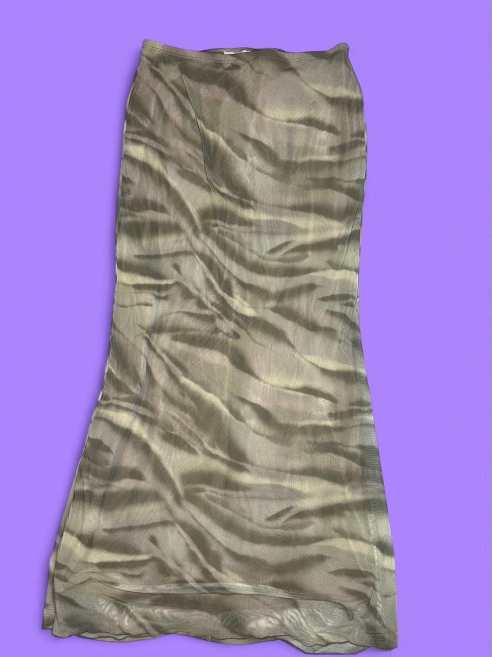See You Monday Olive Green Satin Maxi Skirt